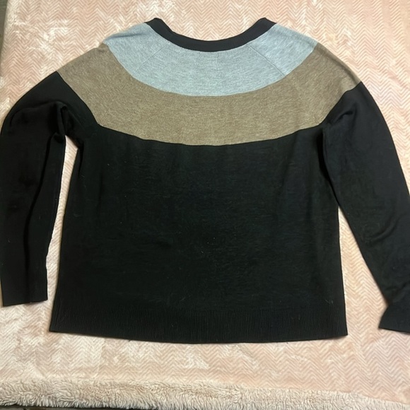 Smartwool Neutral Striped Scoop Neck Lightweight Sweater sz S Soft Wool Blend - Picture 9 of 9